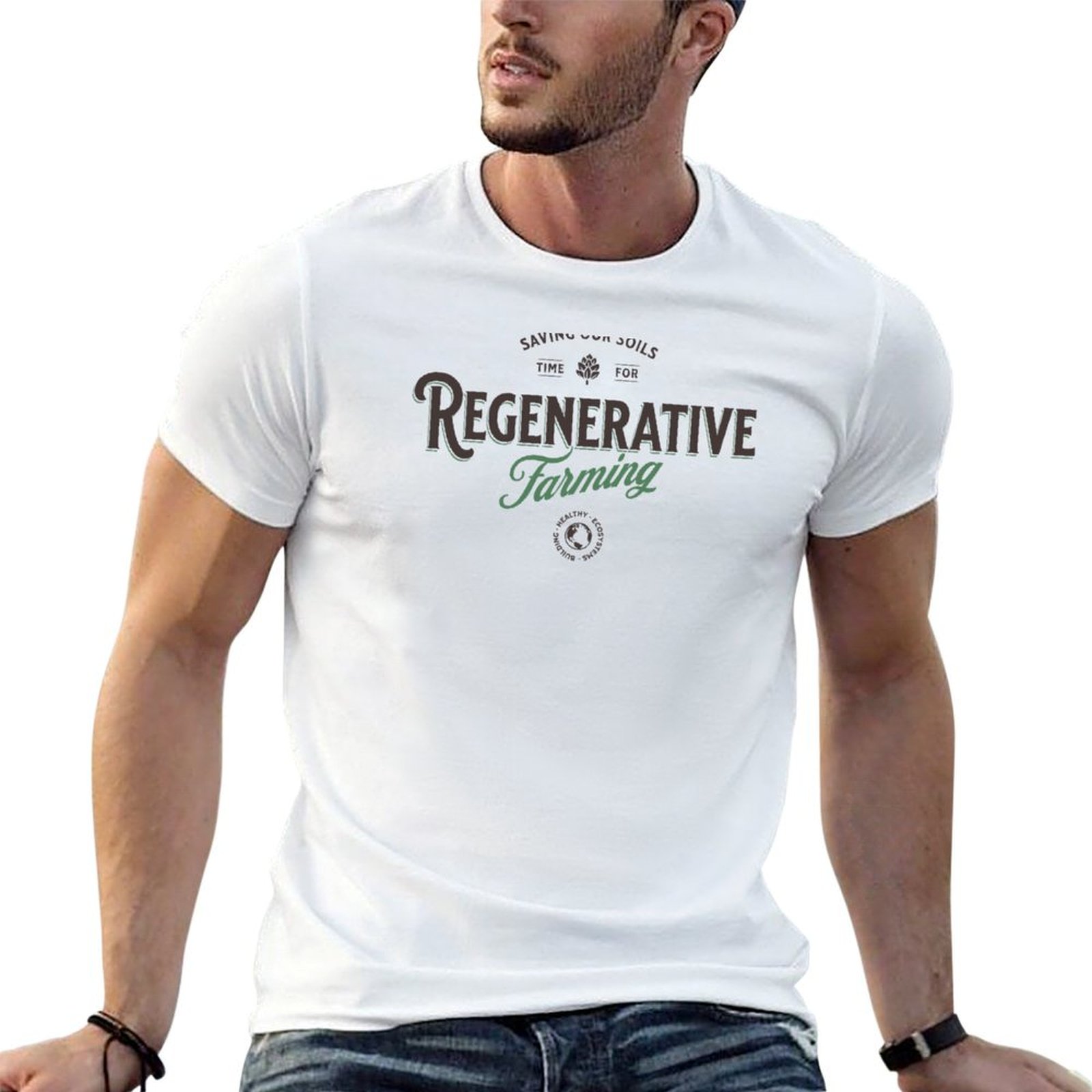 Regenerative Farming Agriculture - Yenileyici tarım Yenileyici tarım tişörtü Büyük