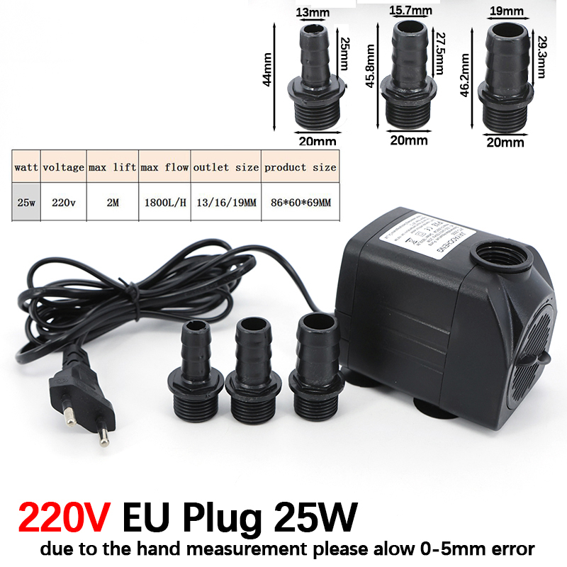 AC 220V 16W 25W Dalgıç Su Pomp - Fish Pond Aerator incelemesi ve fiyatı