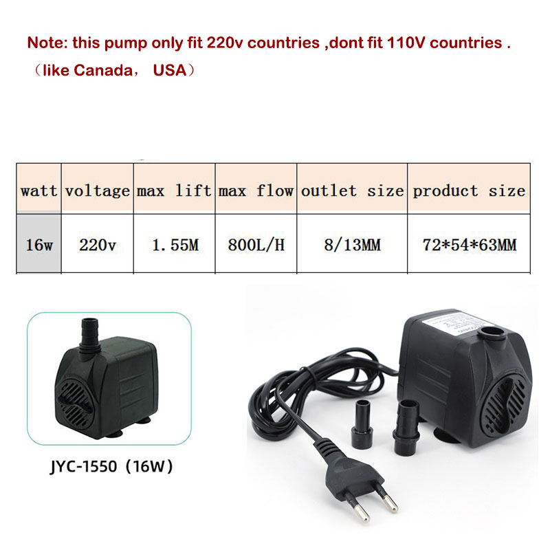 AC 220V 16W 25W Dalgıç Su Pomp - Fish Pond Aerator incelemesi ve fiyatı